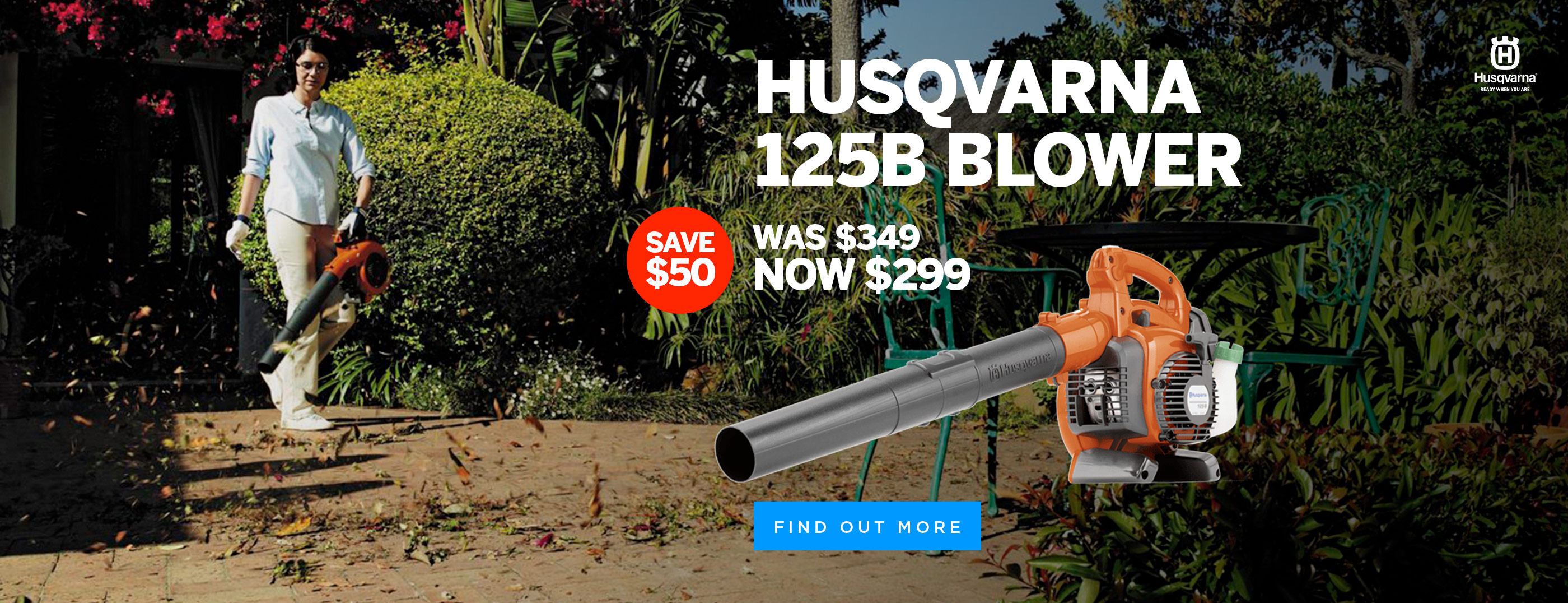 Husqvarna 125B Blower save $54!