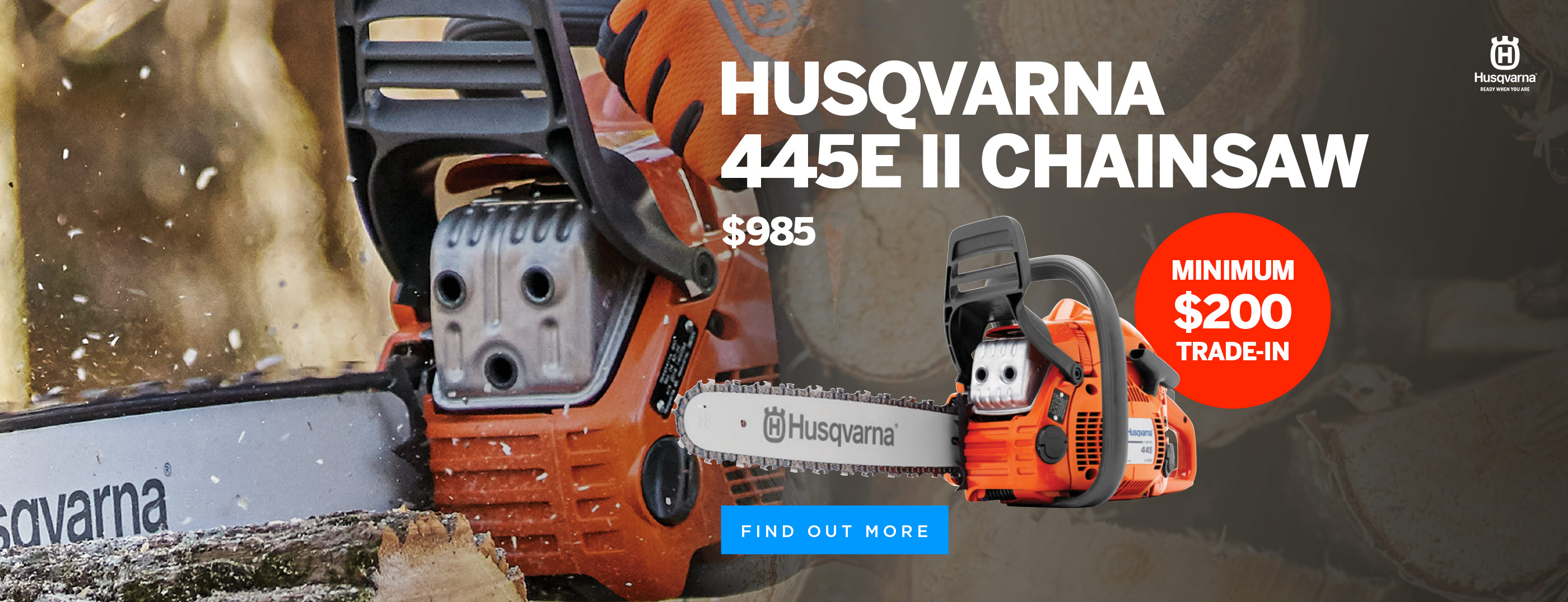 Husqvarna 445E II Chainsaw Minimum Trade in $200
