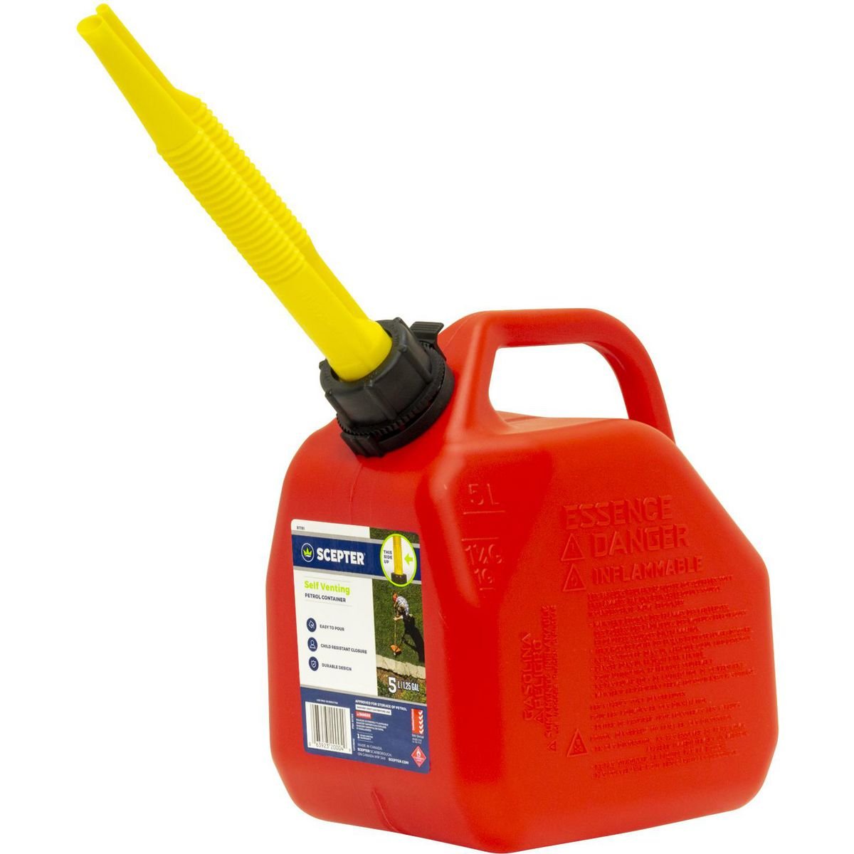 Scepter 5 Litre Red Fuel Can